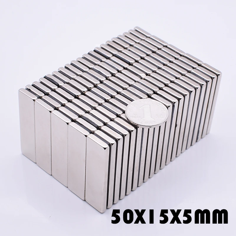 5Pcs 50x15x5 mm neodymium magnet super powerful neodymium magnets free shipping rare earth magnet N35 strong magnet 50*15*5 mm
5Pcs 50x15x5 mm neodymium magnet super powerful neodymium magnets free shipping rare earth magnet N35 strong magnet 50*15*5 mm