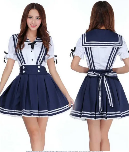 New Japanese School Uniform Korean Dolly Skirt Anime Girl Women Sailor Lolita Dress Maid Uniform Cosplay Costume
New Japanese School Uniform Korean Dolly Skirt Anime Girl Women Sailor Lolita Dress Maid Uniform Cosplay Costume