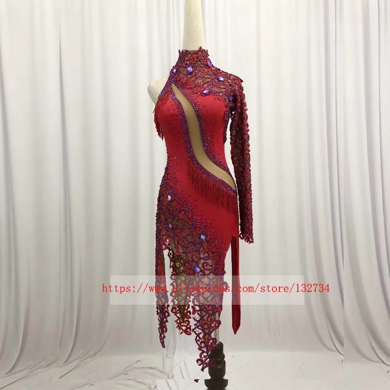 New style Latin dance costume of 2019 spandex tassel stones latin dance dress for women latin dance competition dresses
New style Latin dance costume of 2019 spandex tassel stones latin dance dress for women latin dance competition dresses