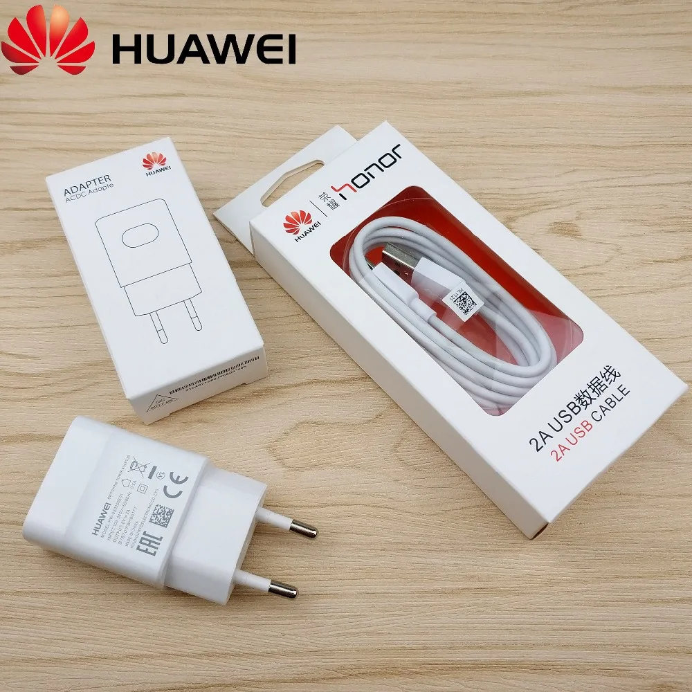 Оригинальный huawei P9 lite Зарядное устройство Кабель Micro usb 5 V 2A ЕС настенное зарядное