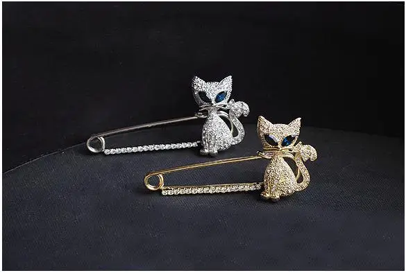 Gold Silver Cat Brooch Pins for Women Love Wedding Rhinestone Brooch Femme Brosh Hijab Lapel Pin Broche Women's Jewelry Gift
Gold Silver Cat Brooch Pins for Women Love Wedding Rhinestone Brooch Femme Brosh Hijab Lapel Pin Broche Women's Jewelry Gift