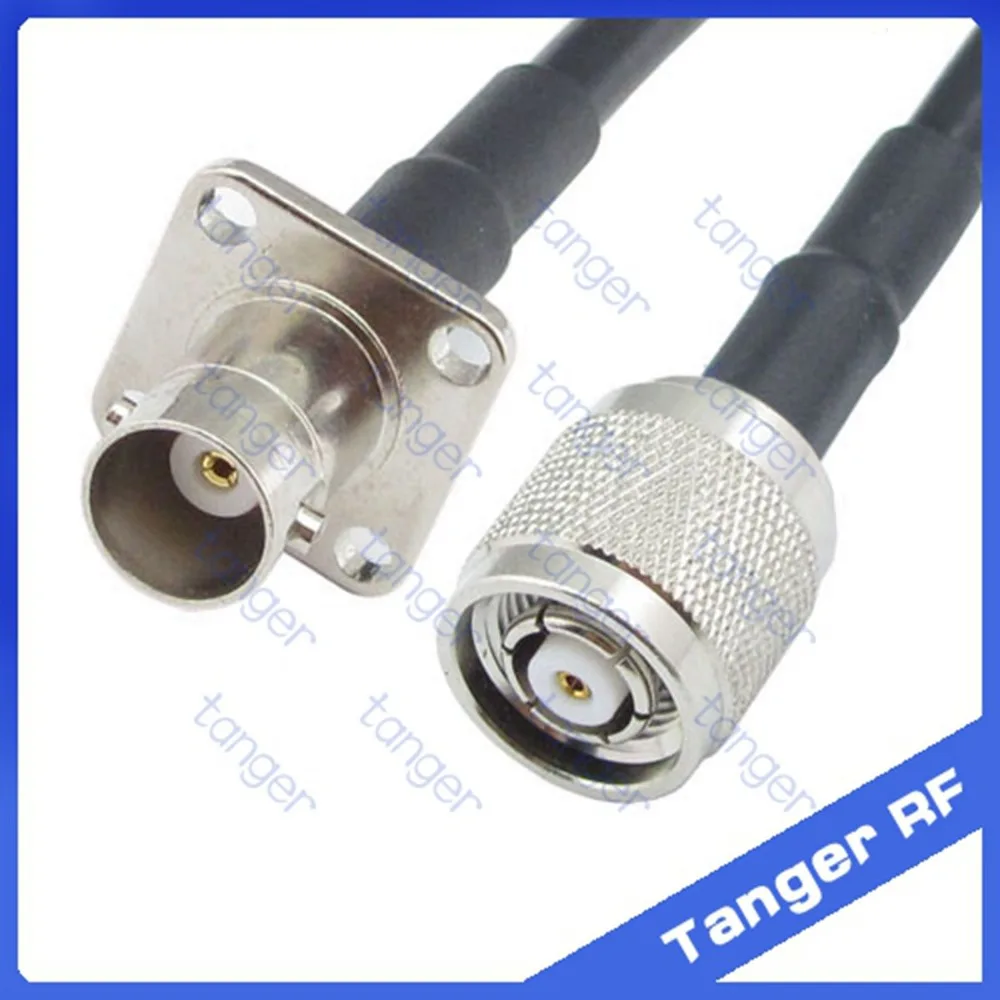 Tanger RP-TNC male connector to BNC female jack 4four hole panel RF RG58 Pigtail Jumper Coaxial Cable 20inch 50cm High Quality
Tanger RP-TNC male connector to BNC female jack 4four hole panel RF RG58 Pigtail Jumper Coaxial Cable 20inch 50cm High Quality