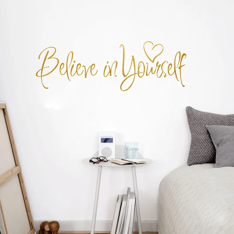 Wall Stickers Believe in yourself Wall Art Home Decoration Wall Decor Wallpaper Room Wall Sticker Bedroom Home Decor Poster
Wall Stickers Believe in yourself Wall Art Home Decoration Wall Decor Wallpaper Room Wall Sticker Bedroom Home Decor Poster