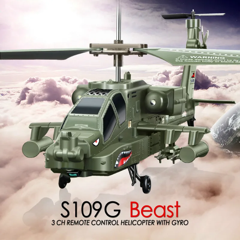 3.5CH RC Helicopter S109G AH-64 Gunships Apache Simulation With LED Light Flying Radio Remote Control Toys
3.5CH RC Helicopter S109G AH-64 Gunships Apache Simulation With LED Light Flying Radio Remote Control Toys