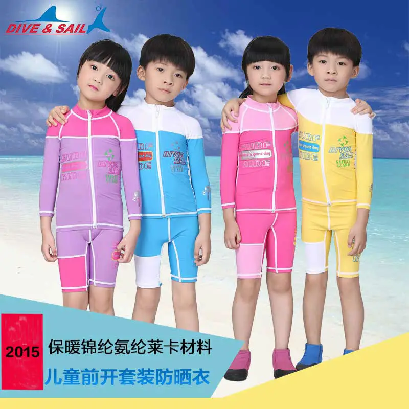 New DIVE&SAIL Kids Snorkeling Wetsuits Long Sleeve Swimming Diving Suit Fission Swimwear Sun Protection clothes Free Shipping
New DIVE&SAIL Kids Snorkeling Wetsuits Long Sleeve Swimming Diving Suit Fission Swimwear Sun Protection clothes Free Shipping