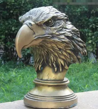 Chinese Feng shui Brass Copper Eagle Falcons Ferocious Eagle Head Art Sculpture
Chinese Feng shui Brass Copper Eagle Falcons Ferocious Eagle Head Art Sculpture