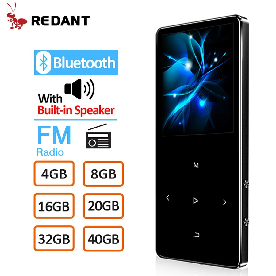 REDANT HIFI MP3 Player with Bluetooth 4.2 FM Radio Touch Key 1.8 Screen mini mp3 sport MP 3 music player portable metal walkman
REDANT HIFI MP3 Player with Bluetooth 4.2 FM Radio Touch Key 1.8 Screen mini mp3 sport MP 3 music player portable metal walkman