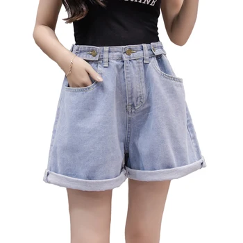 Denim Jeans Shorts 5xl Plus Size 2019 Women Summer High Street Casual High Waist Denim Shorts Loose Style Female Jeans Shorts
Denim Jeans Shorts 5xl Plus Size 2019 Women Summer High Street Casual High Waist Denim Shorts Loose Style Female Jeans Shorts