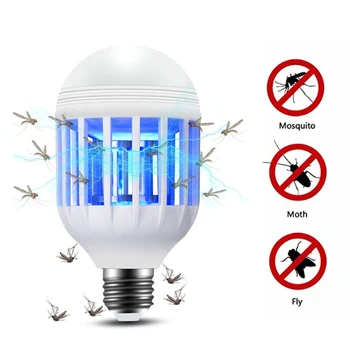 2 in 1 15W E27 LED Bulb Lamp Mosquito killer electric mosquito killer Lamp Photocatalysis mute home LED bug zapper insect trap 
2 in 1 15W E27 LED Bulb Lamp Mosquito killer electric mosquito killer Lamp Photocatalysis mute home LED bug zapper insect trap