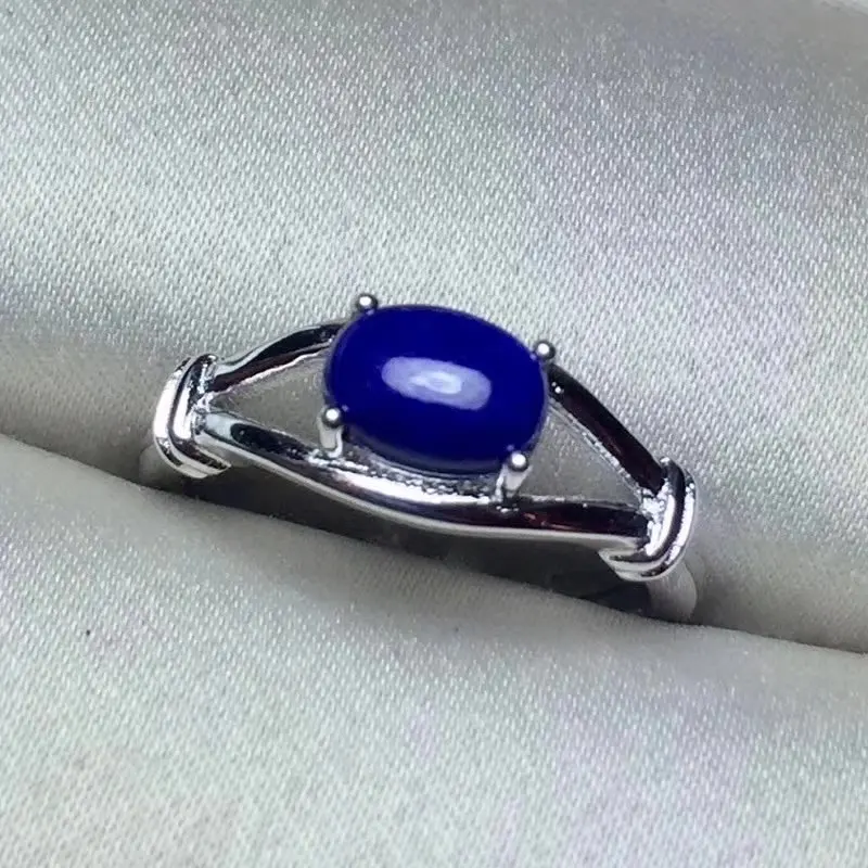 Женское кольцо с лазуритом из серебра 925 пробы 5 х7 | Украшения и аксессуары