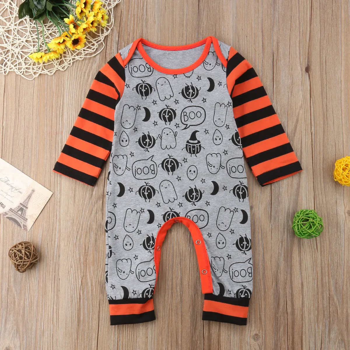 Halloween Newborn Infant Baby Boy Girl Kids Long Sleeve Cotton Bodysuit Jumpsuit Casual Autumn Clothes Outfit 0-24 Months
Halloween Newborn Infant Baby Boy Girl Kids Long Sleeve Cotton Bodysuit Jumpsuit Casual Autumn Clothes Outfit 0-24 Months