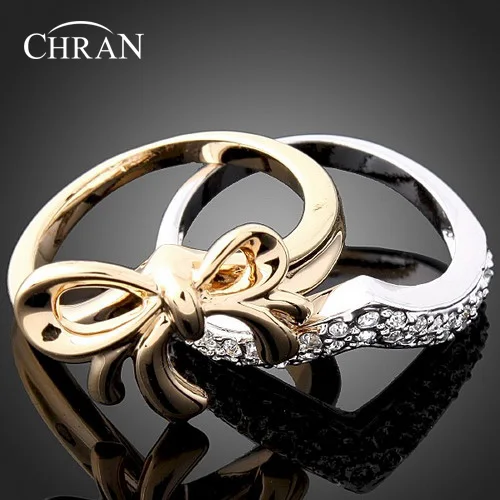 Chran Elegant Butterfly Design Fashion Women 2 Paves Band Couple Ring Gold Color Crystal Engagement Rings Set
Chran Elegant Butterfly Design Fashion Women 2 Paves Band Couple Ring Gold Color Crystal Engagement Rings Set