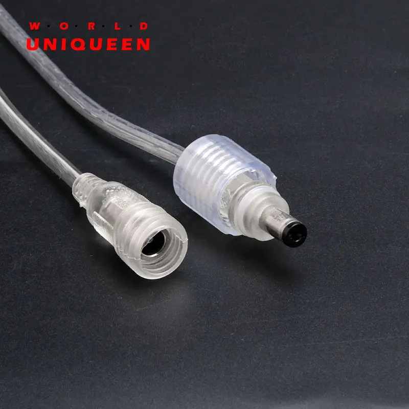 10 pairs male & female DC socket cable connectors with nuts lock, 55*21 tye 0.3 mm2 about 22AWG 20cm long, transparent
10 pairs male & female DC socket cable connectors with nuts lock, 55*21 tye 0.3 mm2 about 22AWG 20cm long, transparent