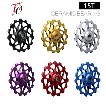 15T Bike Rear Derailleur Pulley MTB roller Idler Road bicycle Ceramic bearing 7005 Aluminum Alloy Wheel cycling Parts accessor
15T Bike Rear Derailleur Pulley MTB roller Idler Road bicycle Ceramic bearing 7005 Aluminum Alloy Wheel cycling Parts accessor