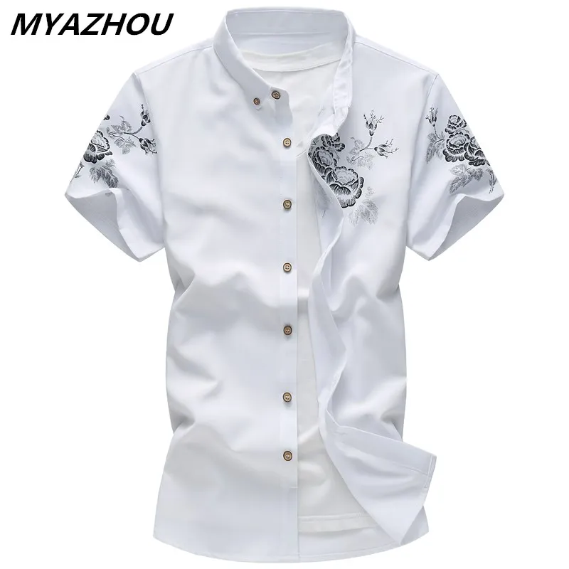 Large size 7XL men's short-sleeved shirt 2019 summer new casual embroidery print shirt fashion Slim business men's brand shirt
Large size 7XL men's short-sleeved shirt 2019 summer new casual embroidery print shirt fashion Slim business men's brand shirt