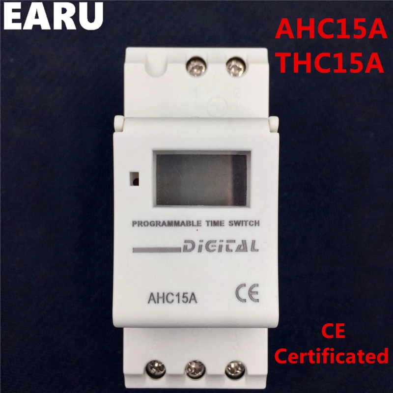 Intelligent Digital Electronic PROGRAMMABLE Timer THC15A AHC15A Microcomputer Time Switch Relay Din Rail AC DC 12V 24V 110V 220V |