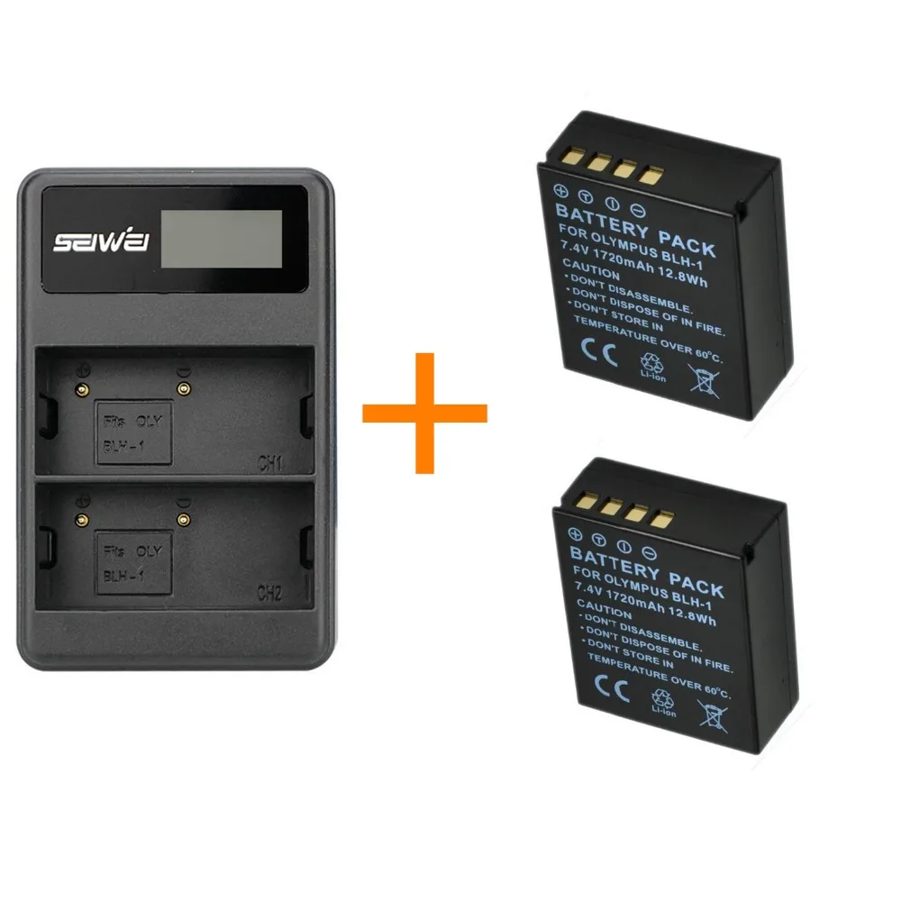 2 pcs 1720mAh BLH-1 BLH1 Camera Battery with Dual battery charger for Olympus Digital Cameras EM1 MARK II EM1-2 EM1 Mark 2
2 pcs 1720mAh BLH-1 BLH1 Camera Battery with Dual battery charger for Olympus Digital Cameras EM1 MARK II EM1-2 EM1 Mark 2