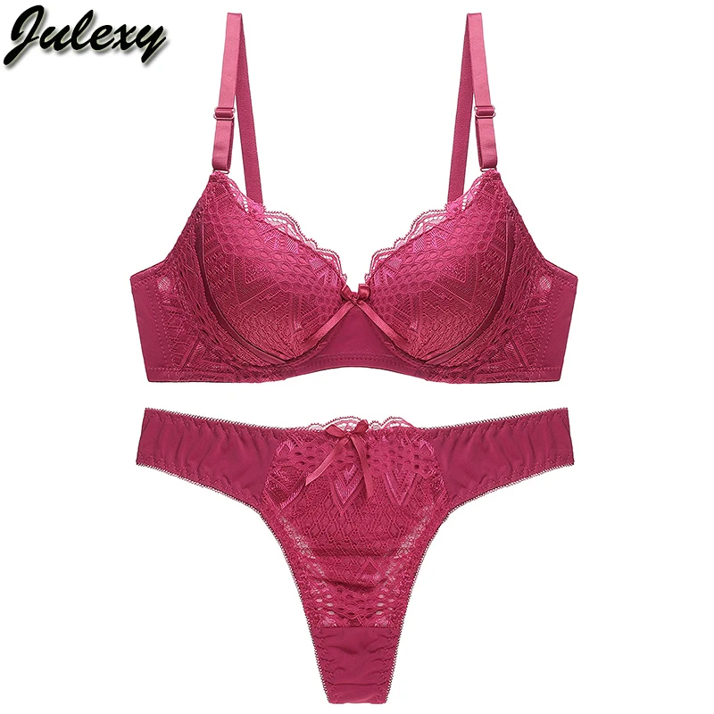 Julexy Sexy Thongs Women Bra Set Push Up Lace Underwear Set Solid 80 85 90 95 B C Cup Intimate Plus Size Bra Panty Set
Julexy Sexy Thongs Women Bra Set Push Up Lace Underwear Set Solid 80 85 90 95 B C Cup Intimate Plus Size Bra Panty Set