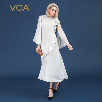 VOA Runway Party Heavy Silk Mermaid Dress Plus Size 5XL Solid White Slim Office Dinner Dresses Women Cloak Two Piece Set A361
VOA Runway Party Heavy Silk Mermaid Dress Plus Size 5XL Solid White Slim Office Dinner Dresses Women Cloak Two Piece Set A361