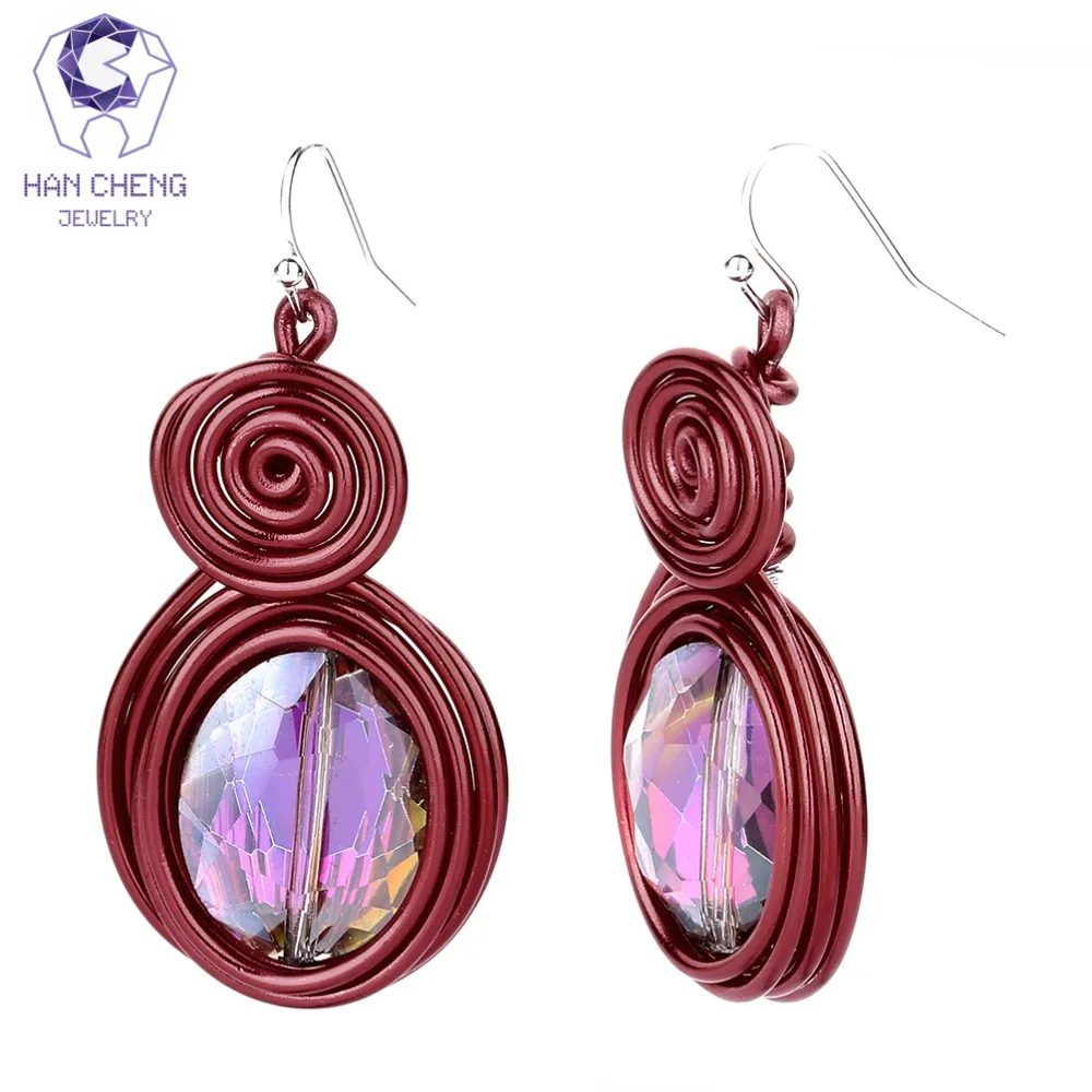 HanCheng New Fashion Handwork Metal Wire Dangle Hanging Hook Big Rhinestones Drop Earrings For Women Jewelry brincos bijoux
HanCheng New Fashion Handwork Metal Wire Dangle Hanging Hook Big Rhinestones Drop Earrings For Women Jewelry brincos bijoux