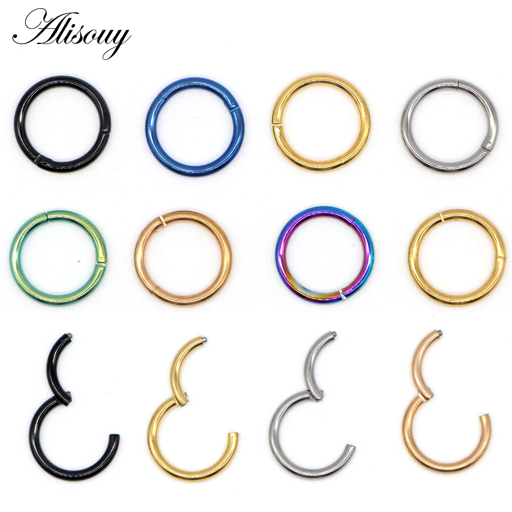 Alisouy 1PC Steel Tiny Nostril Segment Septo Nose Rings Captive Ear Nose Hoop Piercings Clip on Helix Rings Body Jewelry 7 Color
Alisouy 1PC Steel Tiny Nostril Segment Septo Nose Rings Captive Ear Nose Hoop Piercings Clip on Helix Rings Body Jewelry 7 Color