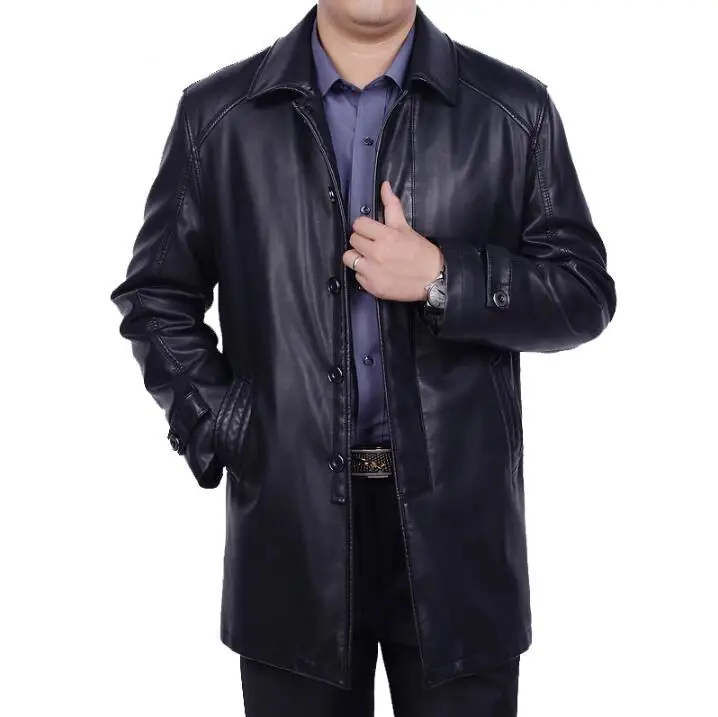 Hot Men's Winter New plus Size Genuine leather jacket Men long Business casual jackets male leather clothes trench Coat S-4XL
Hot Men's Winter New plus Size Genuine leather jacket Men long Business casual jackets male leather clothes trench Coat S-4XL