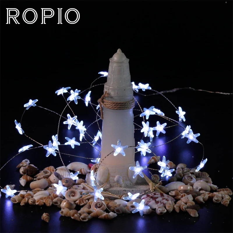 ROPIO 3M Starfish 30 LEDs Lighting Strings Silver Wire About 30cm Warm White With AA Battery For Wedding Party Home Decoration
ROPIO 3M Starfish 30 LEDs Lighting Strings Silver Wire About 30cm Warm White With AA Battery For Wedding Party Home Decoration