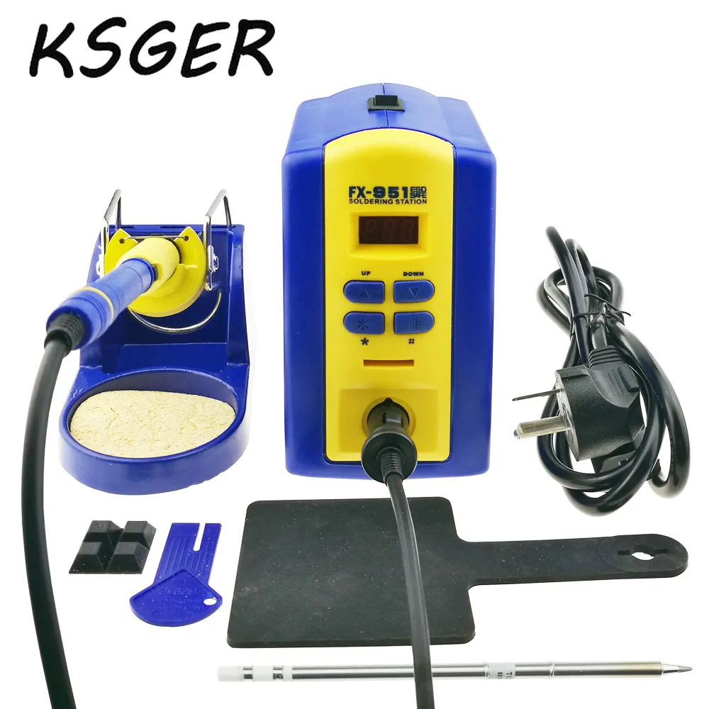 EU Plug FX-951 fx951 Digital Thermostatic Soldering Station Solder Electric Soldering Iron 110V/220V T12-B2 Soldering Iron Tip
EU Plug FX-951 fx951 Digital Thermostatic Soldering Station Solder Electric Soldering Iron 110V/220V T12-B2 Soldering Iron Tip