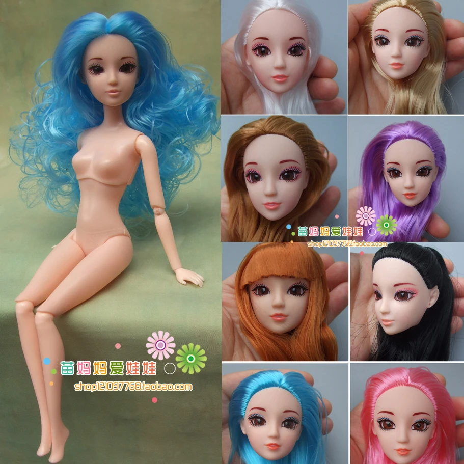 Joint doll body with head toy accessories children baby girls gift doll accessories for barbie doll for baby toys