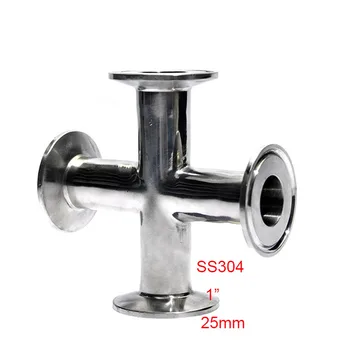 SS304 Material 1'',25mm Stainless Steel Sanitary Tri-Clamp Type 4 Way Cross Pipe Fittings
SS304 Material 1'',25mm Stainless Steel Sanitary Tri-Clamp Type 4 Way Cross Pipe Fittings