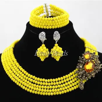 Yellow Nigerian Traditional Wedding Costume African Beads Jewelry Set 5 Layers Crystal Beads Jewelry Set Free Shipping ALJ401
Yellow Nigerian Traditional Wedding Costume African Beads Jewelry Set 5 Layers Crystal Beads Jewelry Set Free Shipping ALJ401