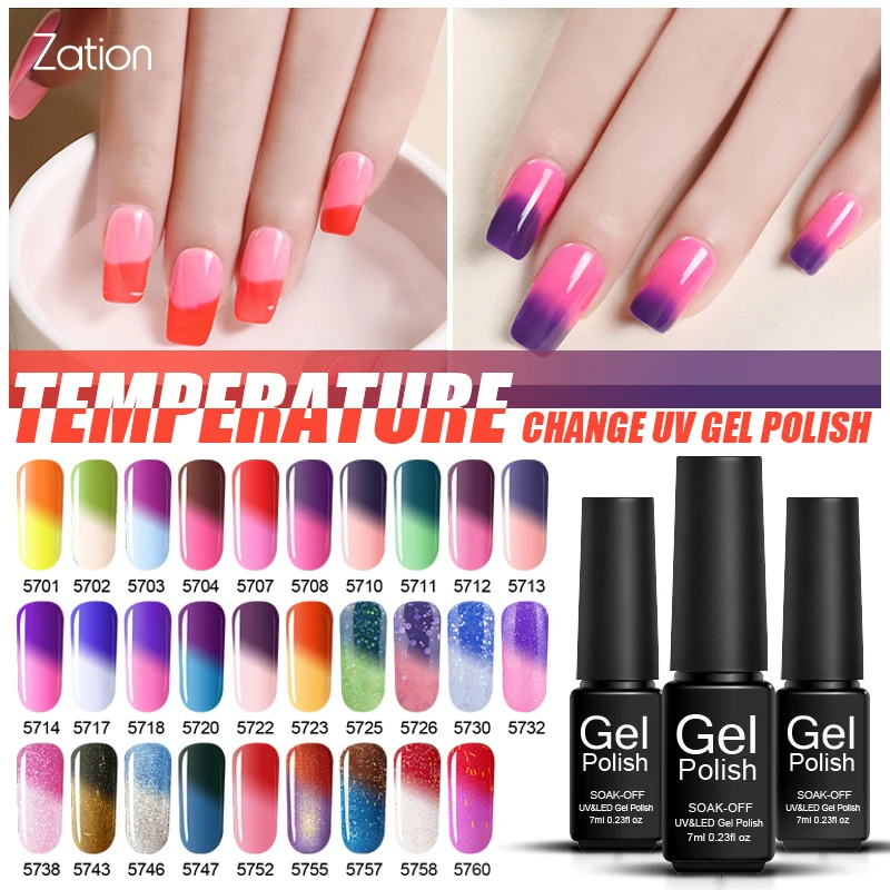 Zation Chameleon Nail Art Temperature Change Color UV LED Lamp Gel Nail Polish Vernis Semi Permanent Base Top Lucky Gel Manicure
Zation Chameleon Nail Art Temperature Change Color UV LED Lamp Gel Nail Polish Vernis Semi Permanent Base Top Lucky Gel Manicure