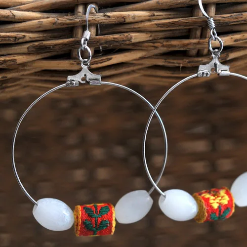 Elegant Chinese Style Charming Simple Handmade Tibetan Silver Big Circles Earrings Original Quality Fashion Ethnic Jewelry
Elegant Chinese Style Charming Simple Handmade Tibetan Silver Big Circles Earrings Original Quality Fashion Ethnic Jewelry