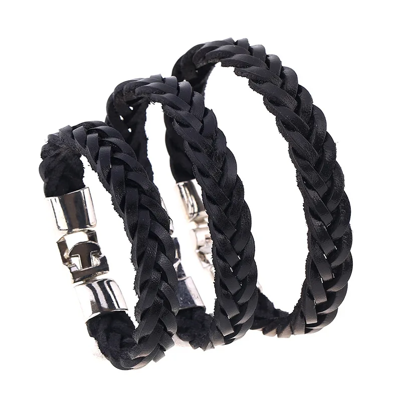 Trendy simple Leather woven Bracelets & Bangles for man woman Wristband unisex Jewelry Accessories Boys Gift
Trendy simple Leather woven Bracelets & Bangles for man woman Wristband unisex Jewelry Accessories Boys Gift