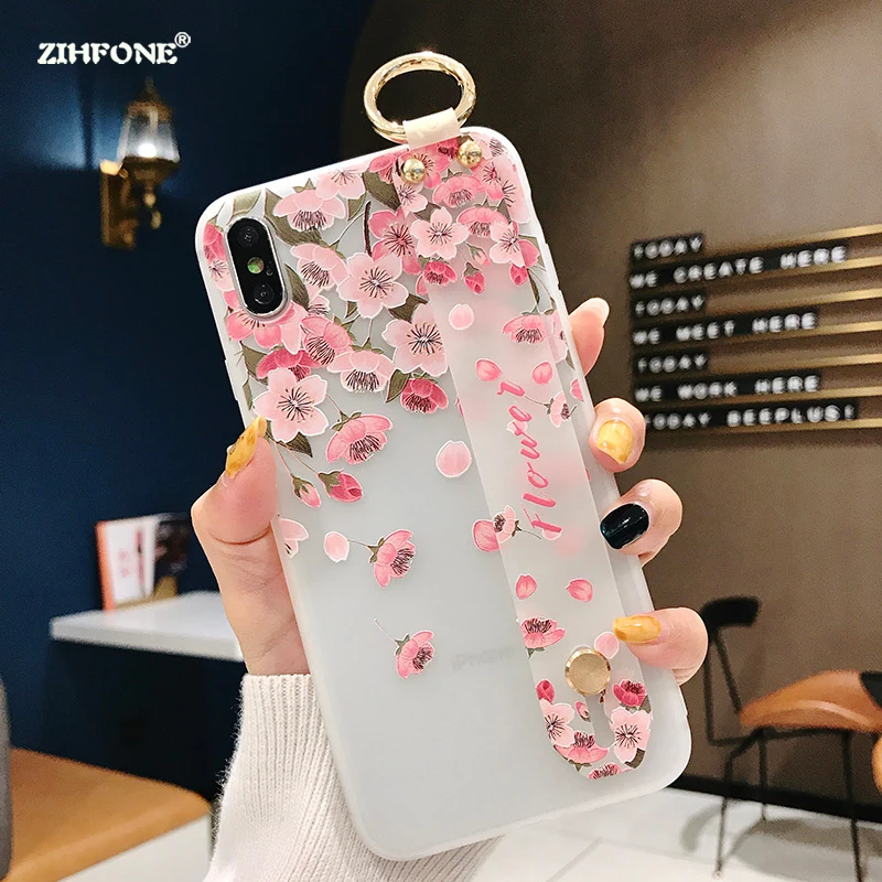 Fundas 3D Relief Flower Phone Case For Huawei Honor 7A Pro Transparent Wrist Strap Cover sFor Huawei Honor 10 7C Wristband Cases
Fundas 3D Relief Flower Phone Case For Huawei Honor 7A Pro Transparent Wrist Strap Cover sFor Huawei Honor 10 7C Wristband Cases