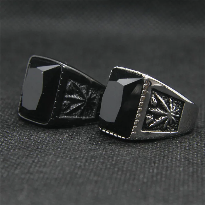 Drop Ship 7-14 Cool Silver Black Stone Leaves Ring 316L Stainless Steel Flower Ring
Drop Ship 7-14 Cool Silver Black Stone Leaves Ring 316L Stainless Steel Flower Ring