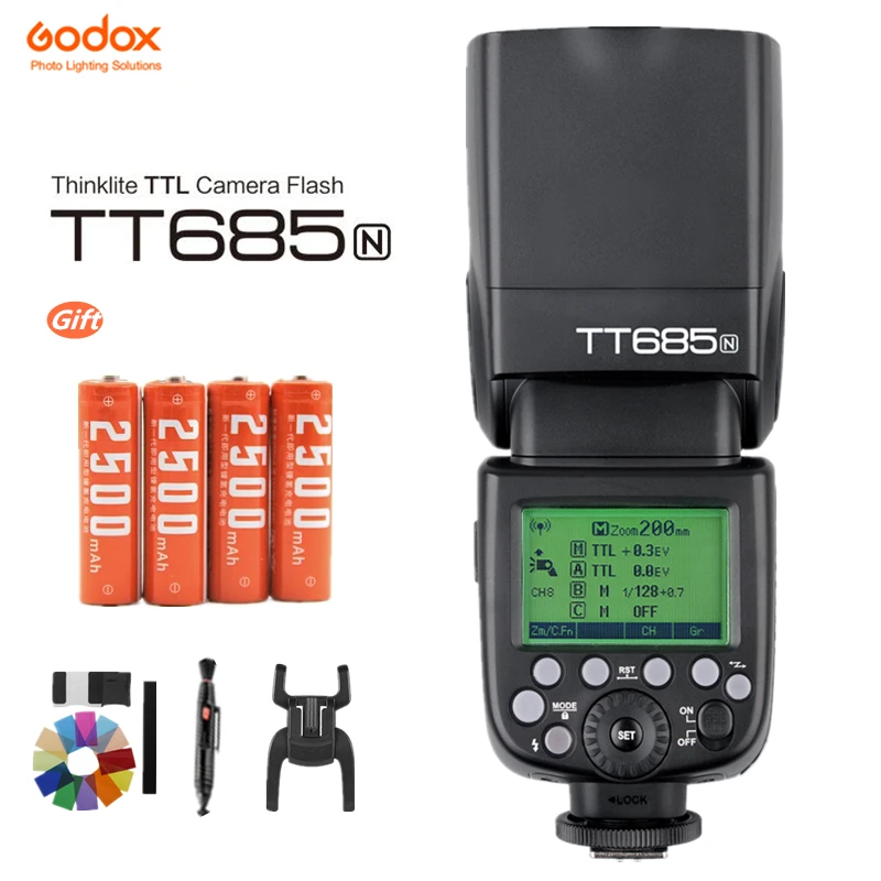 Godox TT685N TT685 N TTL HSS flash-speedlite high-speed sync external for Nikon D80 D90 D7000 D7100 D5100 D5200 D3100 D3200
Godox TT685N TT685 N TTL HSS flash-speedlite high-speed sync external for Nikon D80 D90 D7000 D7100 D5100 D5200 D3100 D3200