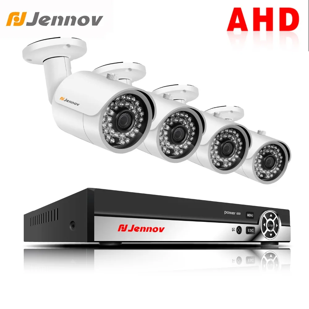 

Jennov AHD Camera 4CH 1080P HD CCTV Camera Home Security Camera IP Camera Video Surveillance Kit 2MP DVR Kit P2P Remote View