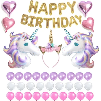 Unicorn Party Supplies Set Party Decorations for Kids,Happy Birthday Foil Balloon, Unicorn Foil &Heart Balloons,Hair Clasp 38pcs
Unicorn Party Supplies Set Party Decorations for Kids,Happy Birthday Foil Balloon, Unicorn Foil &Heart Balloons,Hair Clasp 38pcs
