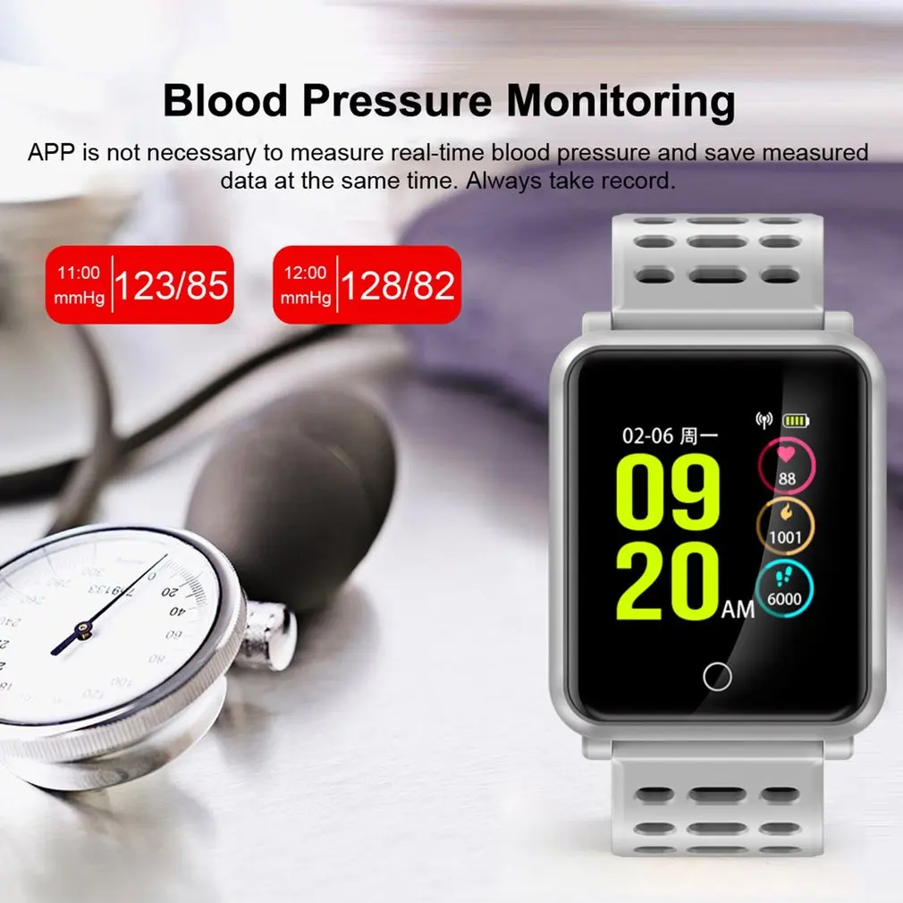 TF2 Smart Watch 1.3" Color Screen Blood Pressure Heart Rate Monitor Pedometer Bracelet IP68 Waterproof Sports Watch
TF2 Smart Watch 1.3" Color Screen Blood Pressure Heart Rate Monitor Pedometer Bracelet IP68 Waterproof Sports Watch