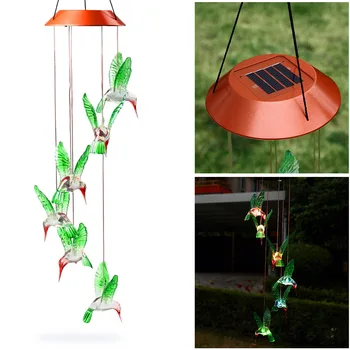 Hot Fashion Wind Chime LED Light Solar Changing Color Hummingbird Hanging Lawn Yard Garden Home Decoration PLD
Hot Fashion Wind Chime LED Light Solar Changing Color Hummingbird Hanging Lawn Yard Garden Home Decoration PLD