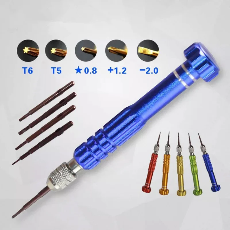 5pc Mini Screwdriver Set for Mobile Phone Repair Screwdriver Apple Screwdriver T5 T6 Combination Tool Screw Driver
5pc Mini Screwdriver Set for Mobile Phone Repair Screwdriver Apple Screwdriver T5 T6 Combination Tool Screw Driver