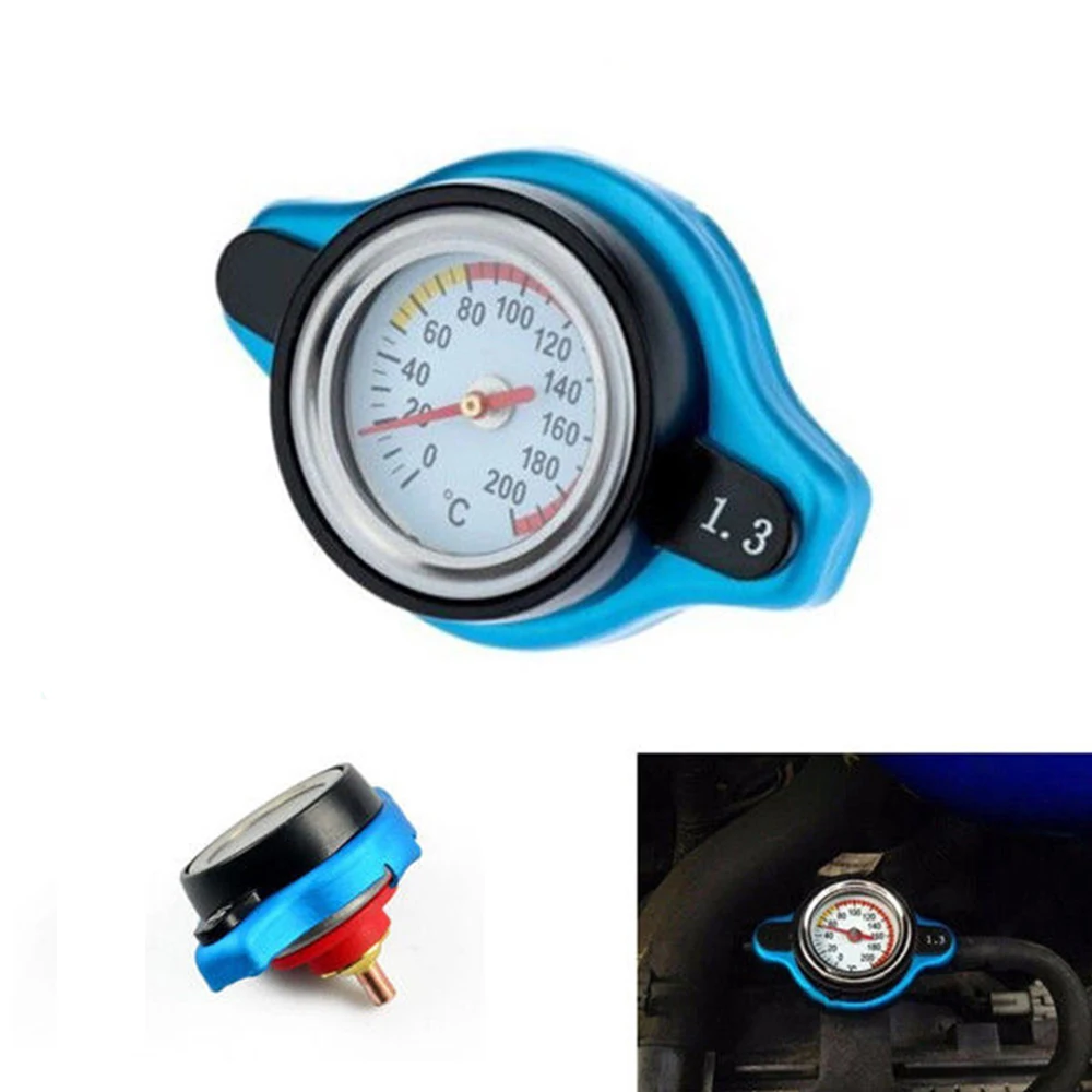 1.3 Bar Thermometer Radiator Cap Lid with Water Temperature Gauge for Water Tank Vehicles Car Safe Driving
1.3 Bar Thermometer Radiator Cap Lid with Water Temperature Gauge for Water Tank Vehicles Car Safe Driving