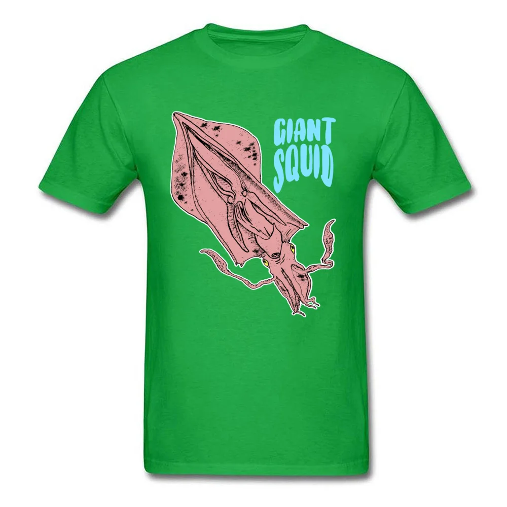 T Shirt Giant Squid Ocean Sea Animal Fall Short Sleeve 100% Cotton Fabric Crewneck Men Top T-shirts Normal Tee Shirt Hot Sale Giant Squid Ocean Sea Animal green