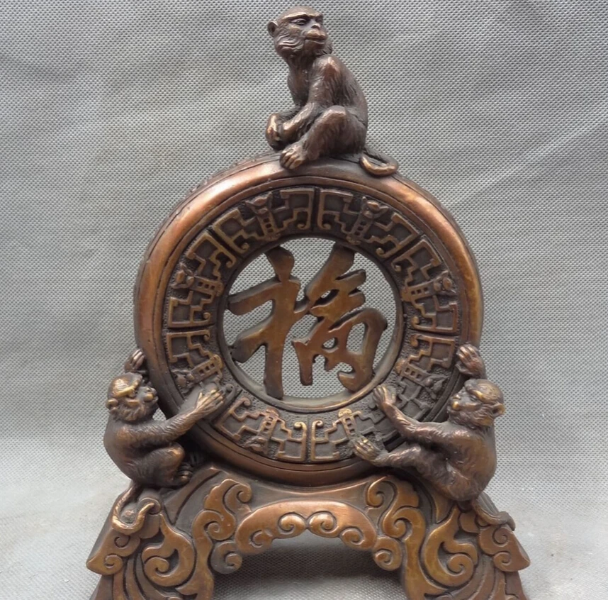 song voge gem S3279 8" Chinese Pure Bronze Decoration Zodiac FengShui Fu Zi 3 Monkey King Statue
song voge gem S3279 8" Chinese Pure Bronze Decoration Zodiac FengShui Fu Zi 3 Monkey King Statue