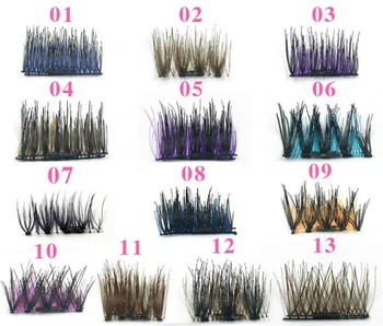 New 4pcs 100% Handmade colorful Magnetic Eye Lashes 3D Reusable False Magnet Eyelashes Natural Eye Lashes Extension 11 colors
New 4pcs 100% Handmade colorful Magnetic Eye Lashes 3D Reusable False Magnet Eyelashes Natural Eye Lashes Extension 11 colors
