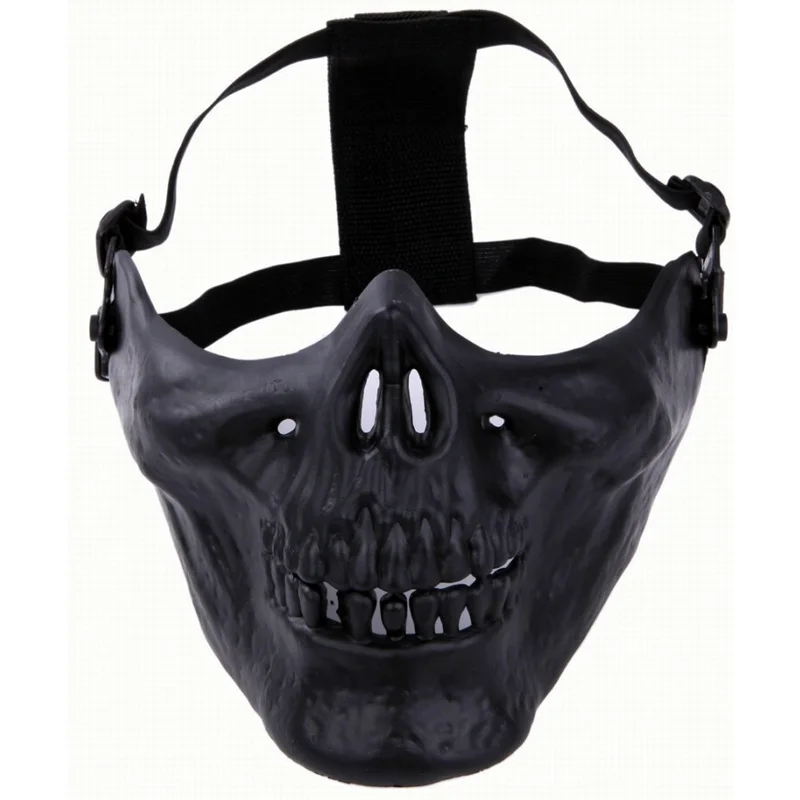 Tactical Airsoft Paintball Skull Ghost Protective Skeleton Half Face Mask Black Military CS Wargame Halloween Cosplay Party
Tactical Airsoft Paintball Skull Ghost Protective Skeleton Half Face Mask Black Military CS Wargame Halloween Cosplay Party
