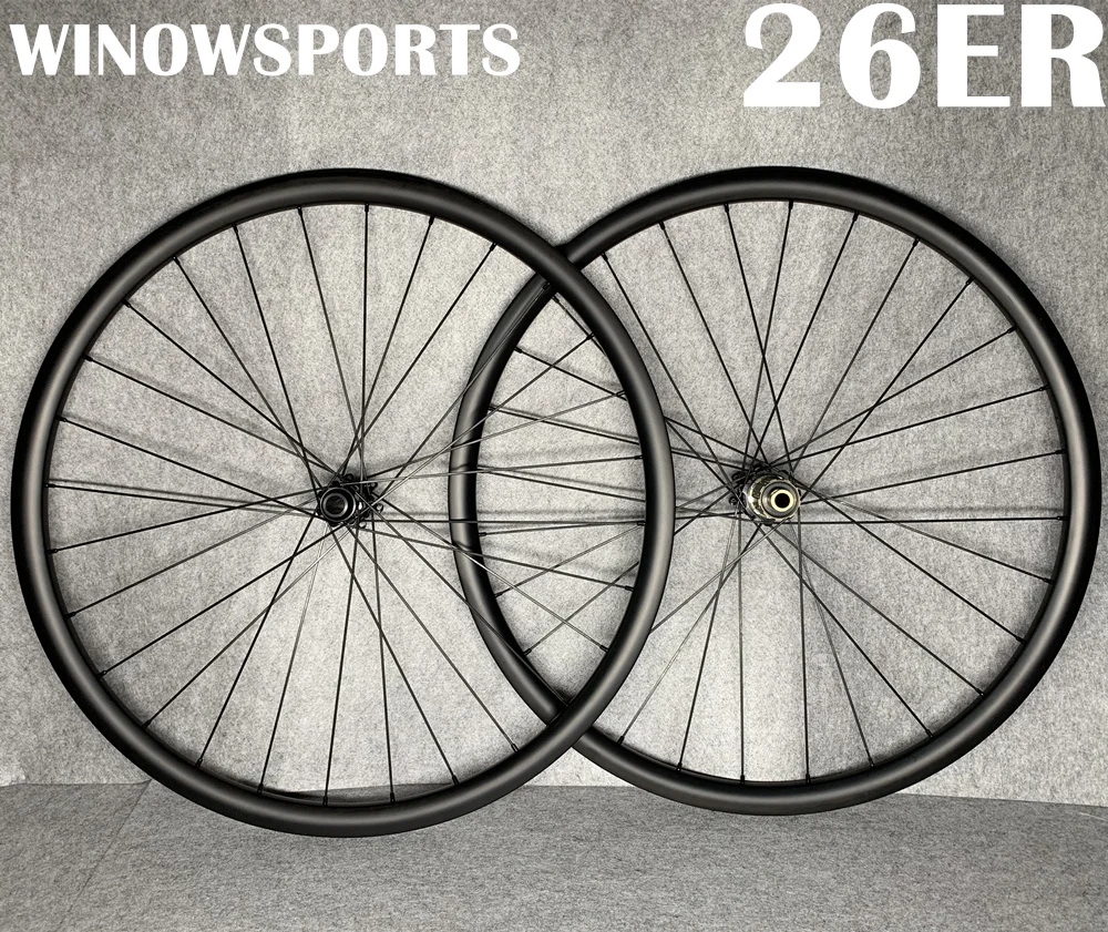 MTB 26er XC carbon wheels tubeless 30mm wide 26 inch carbon mtb wheels Novatec D411SB D412SB carbon wheels
MTB 26er XC carbon wheels tubeless 30mm wide 26 inch carbon mtb wheels Novatec D411SB D412SB carbon wheels