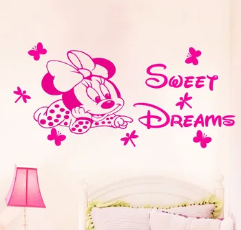 Cute Cartoon Kids Room Sticker Minnie Mouse Sweet Dreams Wall Stickers Decal Art Vinyl Kid's Decor
Cute Cartoon Kids Room Sticker Minnie Mouse Sweet Dreams Wall Stickers Decal Art Vinyl Kid's Decor