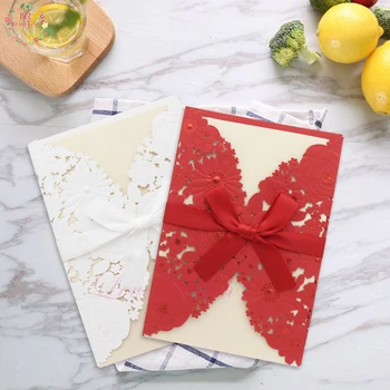 5pcs/lot Elegant Laser Cut Flower Invitation Card Wedding Greeding Cards for Guests Wedding Party Invitation Card Birthday Party
5pcs/lot Elegant Laser Cut Flower Invitation Card Wedding Greeding Cards for Guests Wedding Party Invitation Card Birthday Party